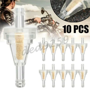 10x Motorrad Kraftstofffilter Benzinfilter Filter Für 1/4" 6-7mm Hose ATV Roller - Bild 1 von 10