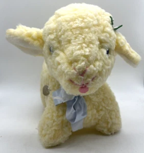 Vintage Lamm Plüsch Bantam musikalisches Kuscheltier Schaf Windup 9" Mary hatte ein wenig - Bild 1 von 7