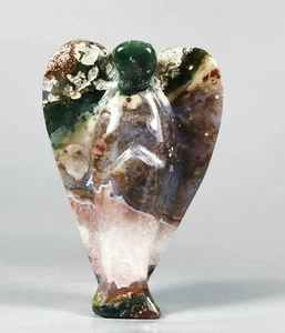 Schnitzerei! Roher NATÜRLICHER Moosachat Quartz Geode KRISTALLHEILUNG - Bild 1 von 9