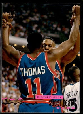 1993-94 Stadium Club #8 Detroit Pistons Super Teams Members Only - Image 1 of 2