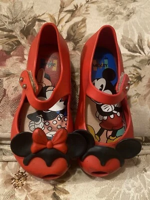 Mini Melissa Ultragirl Disney Rojo Minnie y Mickey Mouse Zapatos Niño Pequeño Talla 7 Foto 1 de 4