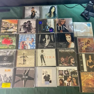 Mixed Lot CD’s Approx 22 Cher Tina Black Sabbath Rock Little Feat Celin DionGaGa - Image 1 of 4