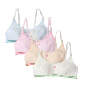 4-Pack Kids Girls Seamless Training Bras Adjustable Straps Breathable Bras - Picture 1 of 15
