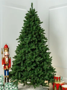 7.5ft Pre Lit Christmas Xmas Tree Green Vienna Pine 2133 Tips 570 LED Lights - Picture 1 of 4