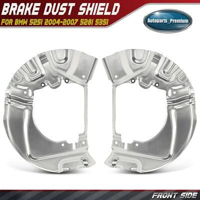 Protector antipolvo freno delantero izquierdo y derecho BMW 525i 2004-2007 528i 535i 2 piezas Foto 1 de 4
