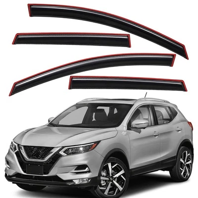 In-Channel Smoke Window Visors Sun Rain Guards for 2017-2022 Nissan Rogue Sport  - Image 1 of 4