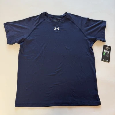 Under Armour Boys Navy Tech Team Short Sleeve Loose Fit T-Shirt Youth Sz L NWT - Image 1 of 4