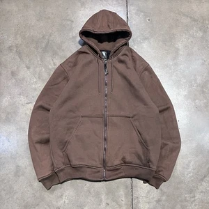 Bern Thermo gefüttertes Kapuzenpullover mit Reißverschluss braun Large Doubleface Workwear - Bild 1 von 10