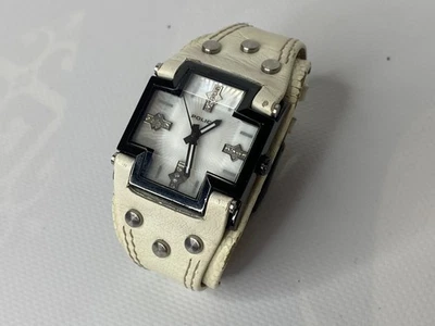 POLICE GLORY X QUARTZ WATCH WHITE/BLACK LEATHER BELT - Image 1 of 4