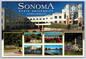 Sonoma State University Campus Photochrome Postcard CA Seawolves - Picture 1 of 2