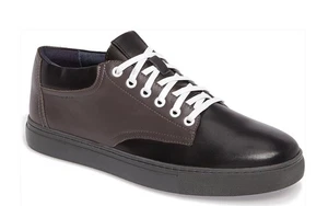 Zapatillas bajas de cuero Zanzara Ralston para hombre. Gris/Negro. Talla: 11,5 US M - Imagen 1 de 7