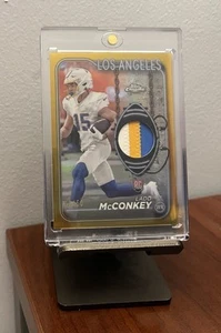 2024 Topps Chrome Ladd McConkey #CRR-LMC Gold Refractor /50 Rookie Relic 3 Color - Picture 1 of 2