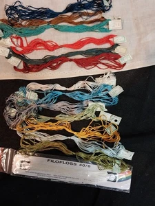 Lot(14) of Zwicky Silk Floss Needlepoint/Cross-stitch - Picture 1 of 7