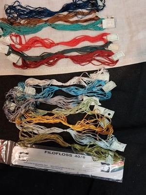 Lot(14) of Zwicky Silk Floss Needlepoint/Cross-stitch - Image 1 of 4