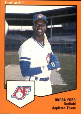 Ondra Ford 1989 ProCards Minor League T/S #859 RC Appleton Foxes *AutographDen* - Image 1 of 2