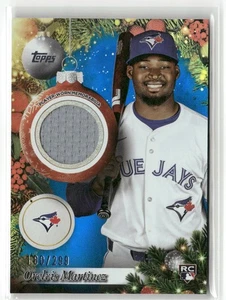 2025 Topps Holiday Orelvis Martinez #PR-OM Player Relic Blue 180/299 (RC) NM - Picture 1 of 2
