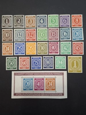 Joint Allied Occupation Zone 1946 ** MNH full set + MNH perforated Block - Image 1 of 4