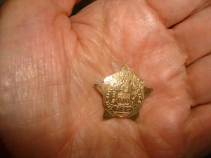 Vintage einzigartig 14k massiv Gelbgold Patrouille Mann Chicago Polizei Anhänger Halskette - Bild 1 von 8