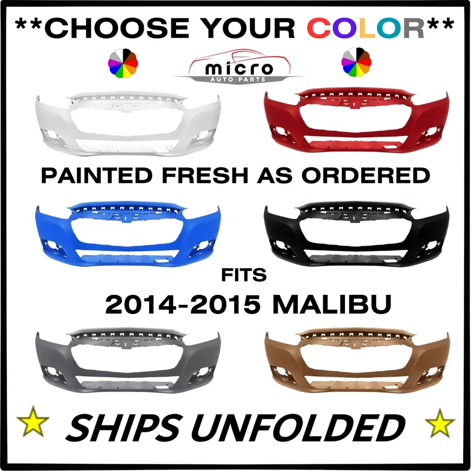 NEW FRONT BUMPER FOR 2014-2015 MALIBU PAINTED *CHOOSE YOUR COLOR* GM1000962 Foto 1 de 4