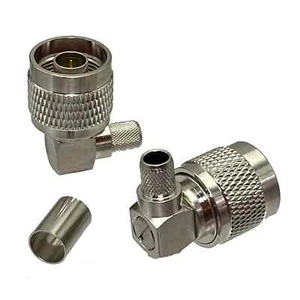 Conector N Macho Enchufe Crimpado RG5 RG6 5D-FB LMR300 Cable Ángulo Recto RF Coaxial - Imagen 1 de 8