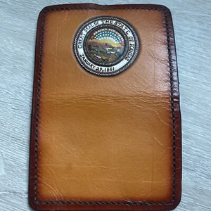 Brown Credential Wallet With State Of Kansas Seal - Picture 1 of 4