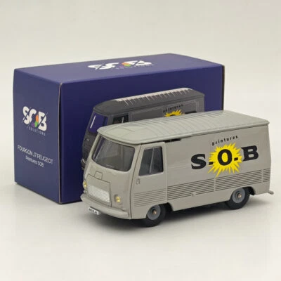 Norev 1/43 Fourgon J7 Peugeot Peintures SOB Grey Diecast Model Cars Collection - Photo 1/4