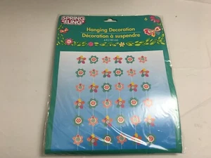JUEGO DE 6 DOBLE CARA DE FIESTA DE PAPEL DE LANZAMIENTO DE PRIMAVERA CON FLORES CORTADAS - Imagen 1 de 3