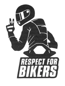 Respect for Bikers Aufkleber 1x, 10x8cm, Motorrad , Sticker Auto Tuning - Bild 1 von 1