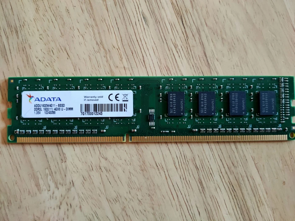 ADATA DDR3L 1600 4Gb 4Gx8 U-DIMM MEMORY RAM - Image 1 of 1