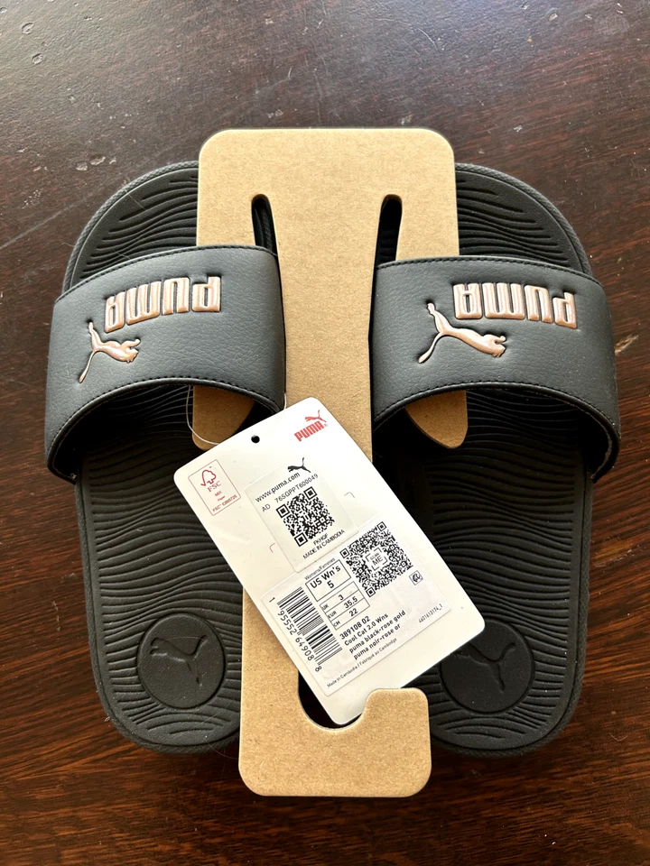 Puma Mujer Cool Cat 2.0 Slides Talla 5 Deportivo Negro Rosa Foto 1 de 1