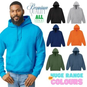 GILDAN Heavy Blend Hooded Sweatshirt Top Classic Plain Pullover Hoodie Men Women - Picture 1 of 47