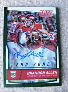 2016 Score Brandon Allen Rookie Green Border Autogramm 6/6 - Bild 1 von 4