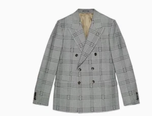 Gucci Horsebit Check Wool Jacket 'Grey Black' 770378 - BNWT - Picture 1 of 6