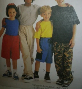 McCalls 2108 Unisex Elastic Waist Pull on Cargo Pants and Shorts Pattern 2-6 - Picture 1 of 4