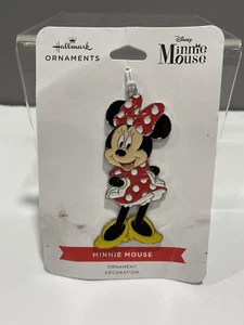 NUOVO Hallmark 2021 Disney MINNIE MOUSE 3" piatto metallo smaltato rivestito albero ornamento - Foto 1 di 1