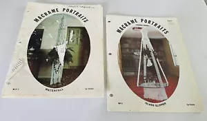 Vintage MACRAME PORTRAITS - MP 1 and MP 3 Booklet , 1970's (2 Book) - Picture 1 of 2