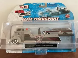 MAISTO Fresh Metal Elite Flatbed & Chevy Biscayne Wagon Brass Crown SHIPS FREE - Picture 1 of 4