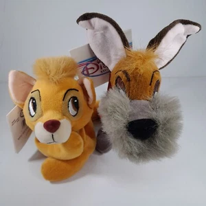 Disney Store Oliver and Company Dodger 7" Mini Bean Bag Plush NWT Set of 2 - Picture 1 of 12
