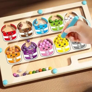 Magnetic Color Sorting Maze & Drawing Board Toddler Montessori Learning Toys - Picture 1 of 16