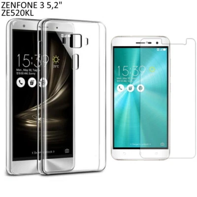 Pellicola in vetro e cover in silicone slim per ASUS ZENFONE 3  5,2" / 5,5"  - Immagine 1 di 2
