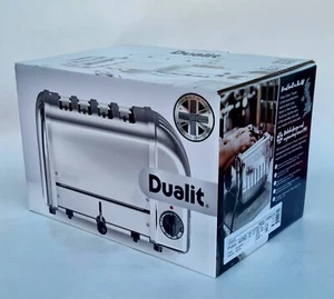 Tostadora DUALIT 4 rebanadas clásica Vario pulido acero inoxidable cromo 4 ranuras - Imagen 1 de 14