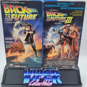 Back to the Future I and III (VHS, 1990+1995, MCA Home Video) Michael J. Fox - Picture 1 of 8