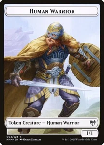 MTG Magic the Gathering Token - Human Warrior (3/551) Kaldheim LP - Picture 1 of 1