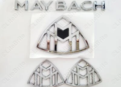 Emblema insignia maletero trasero lateral plateado para Mercedes Benz Maybach Clase S S S400 S500 Foto 1 de 4