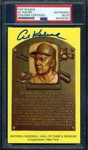 Al Kaline PSA DNA Coa Signed Gold Hall Of Fame Postcard Autograph - Picture 1 of 1