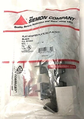 Siemon RIC-F-AC6-01 Fiber Adapter Plate 3 Duplex 6 Fiber Black for RIC Frame - Image 1 of 4