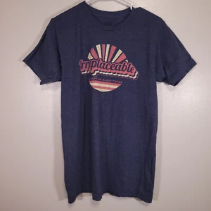 Sunday Cool Women's Medium Blue Soft Cotton Blend Graphic T Shirt - Picture 1 of 5