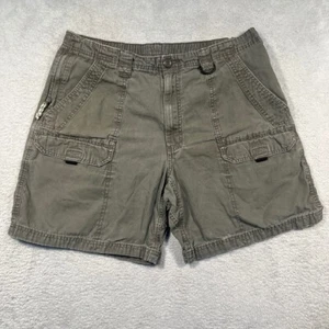 Vintage Y2K Wrangler Canvas Cargo Shorts Relaxed Fit Utility Shorts 36 7" grün - Bild 1 von 6
