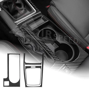 Black Gear Shift Panel Cover Carbon Fiber Sticker For Subaru WRX Saloon 15-2021 - Bild 1 von 7