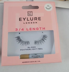 Eylure Fluttery Light Strip Lashes - No 003 - 3/4 Length Style False Eyelashes - Picture 1 of 1